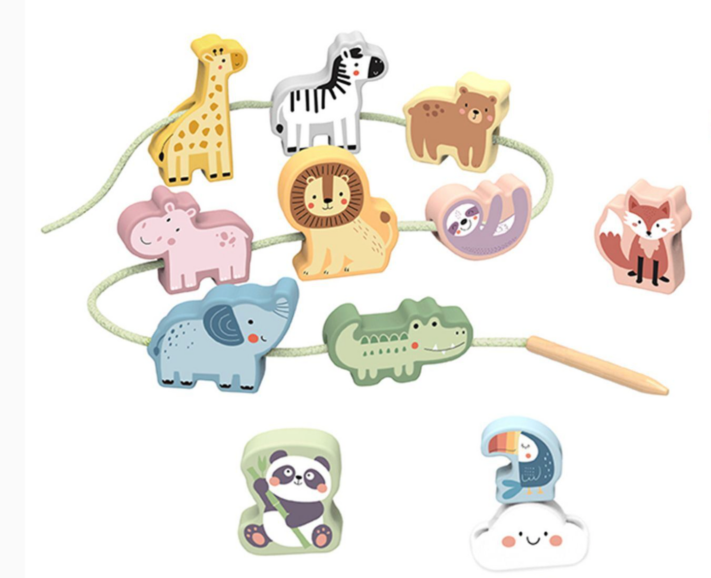 Alinhavo Animais | Brinquedos educativos e montessori é com o Clube.toys!