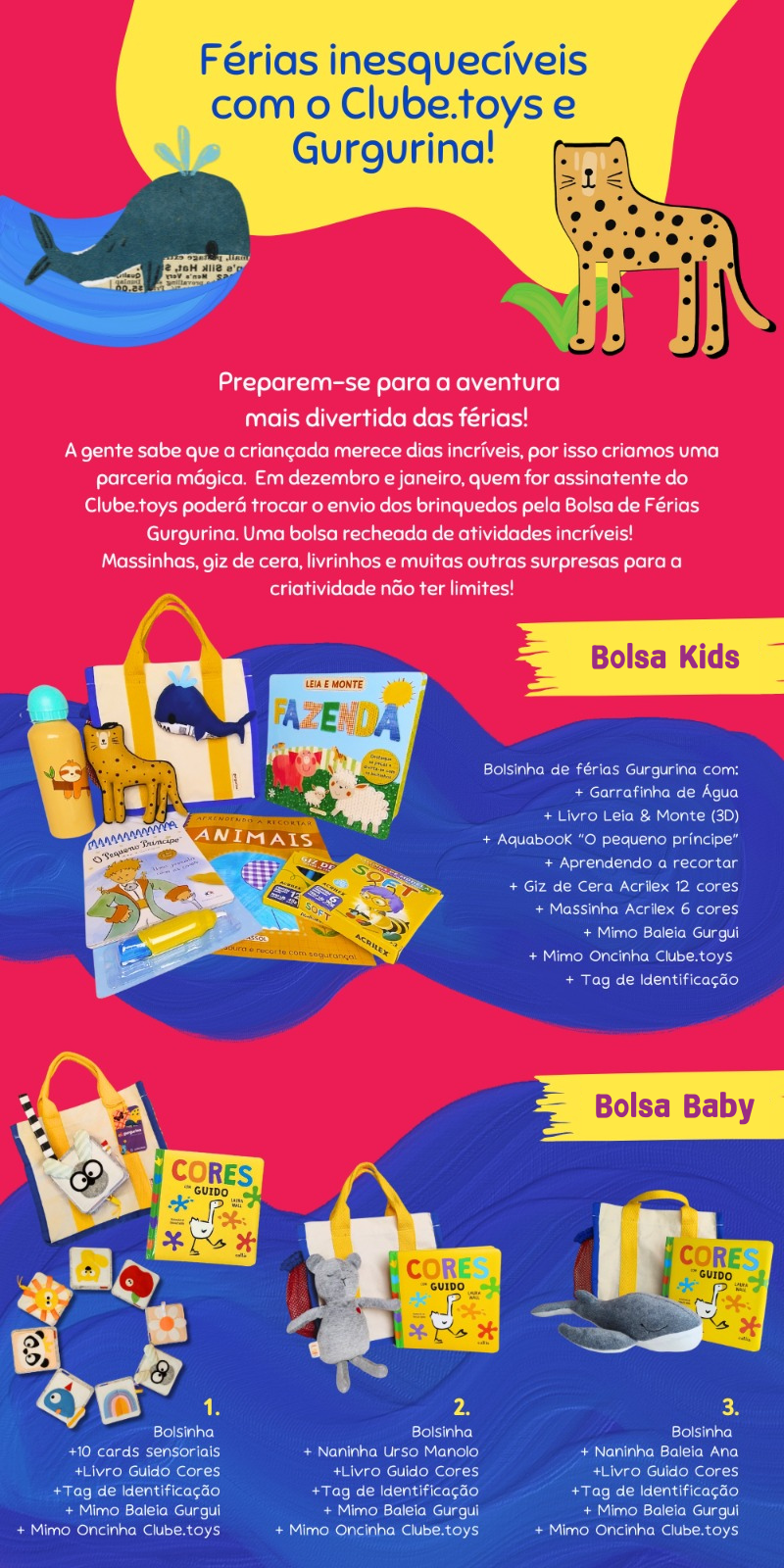 Bolsa de Atividades | Brinquedos educativos e montessori é com o Clube.toys!