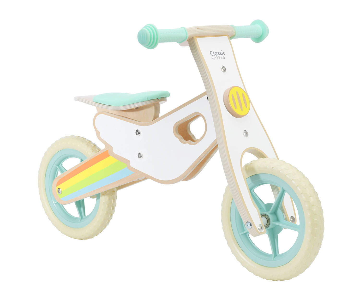 Bicicleta de Balanço - Arco Iris | Aluguel de brinquedos educativos por assinatura é com o Clube.toys!