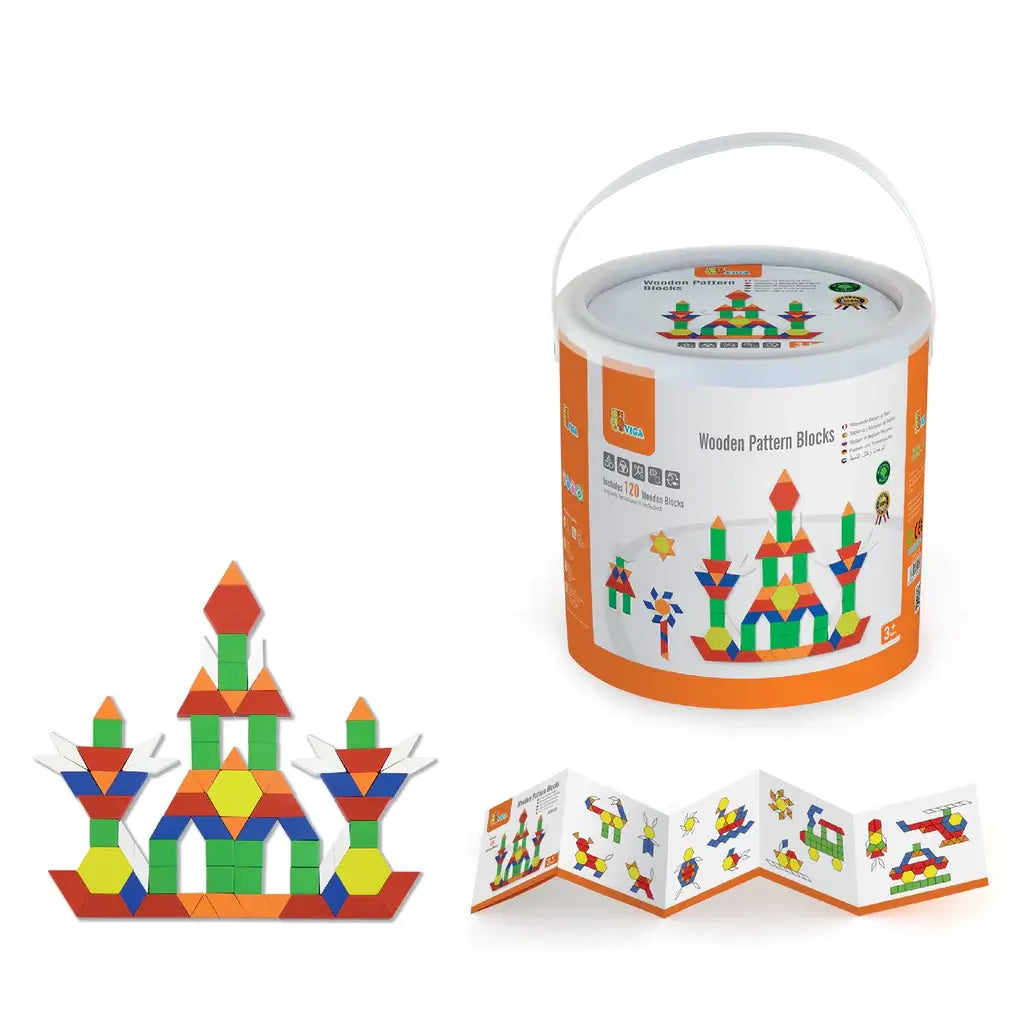 Conjunto de Blocos de Madeira | Aluguel de brinquedos educativos por assinatura é com o Clube.toys!