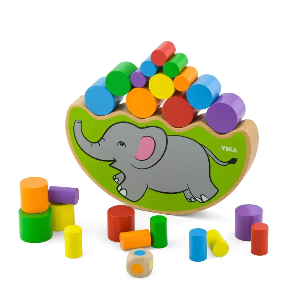 Jogo de equilíbrio - Elefante | Aluguel de brinquedos educativos por assinatura é com o Clube.toys!