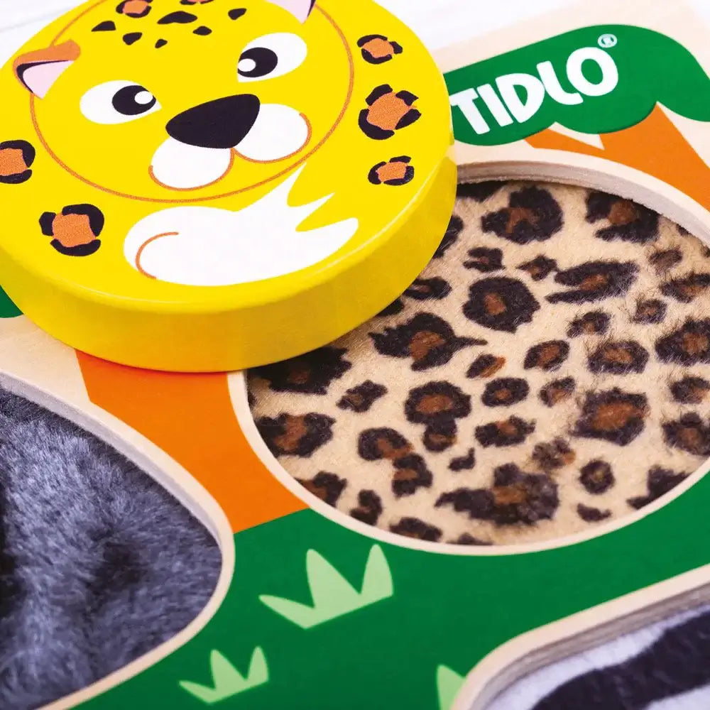 Quebra-Cabeça Toque e Sinta - Safari | Aluguel de brinquedos educativos por assinatura é com o Clube.toys!